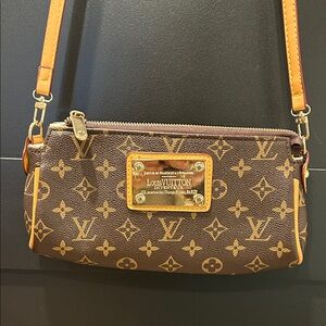 Louis Vuitton-like Brown Monogram Wristlet